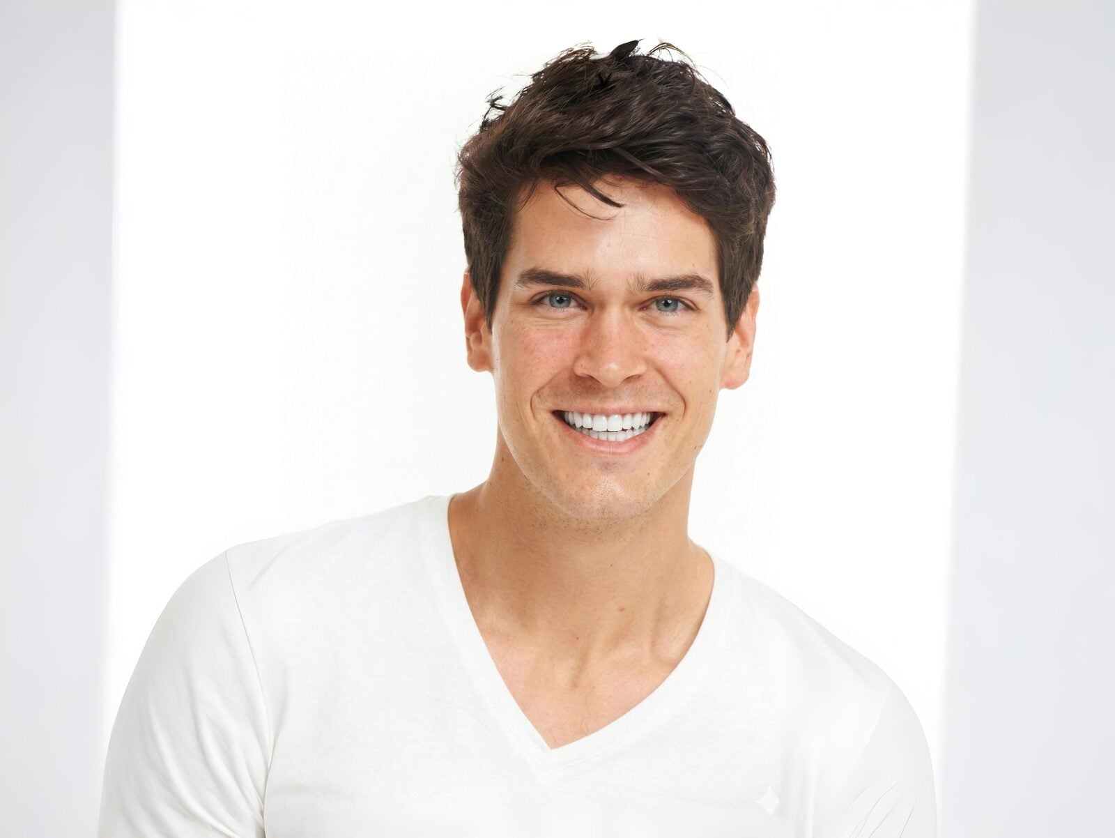 A man smiling, relaxed